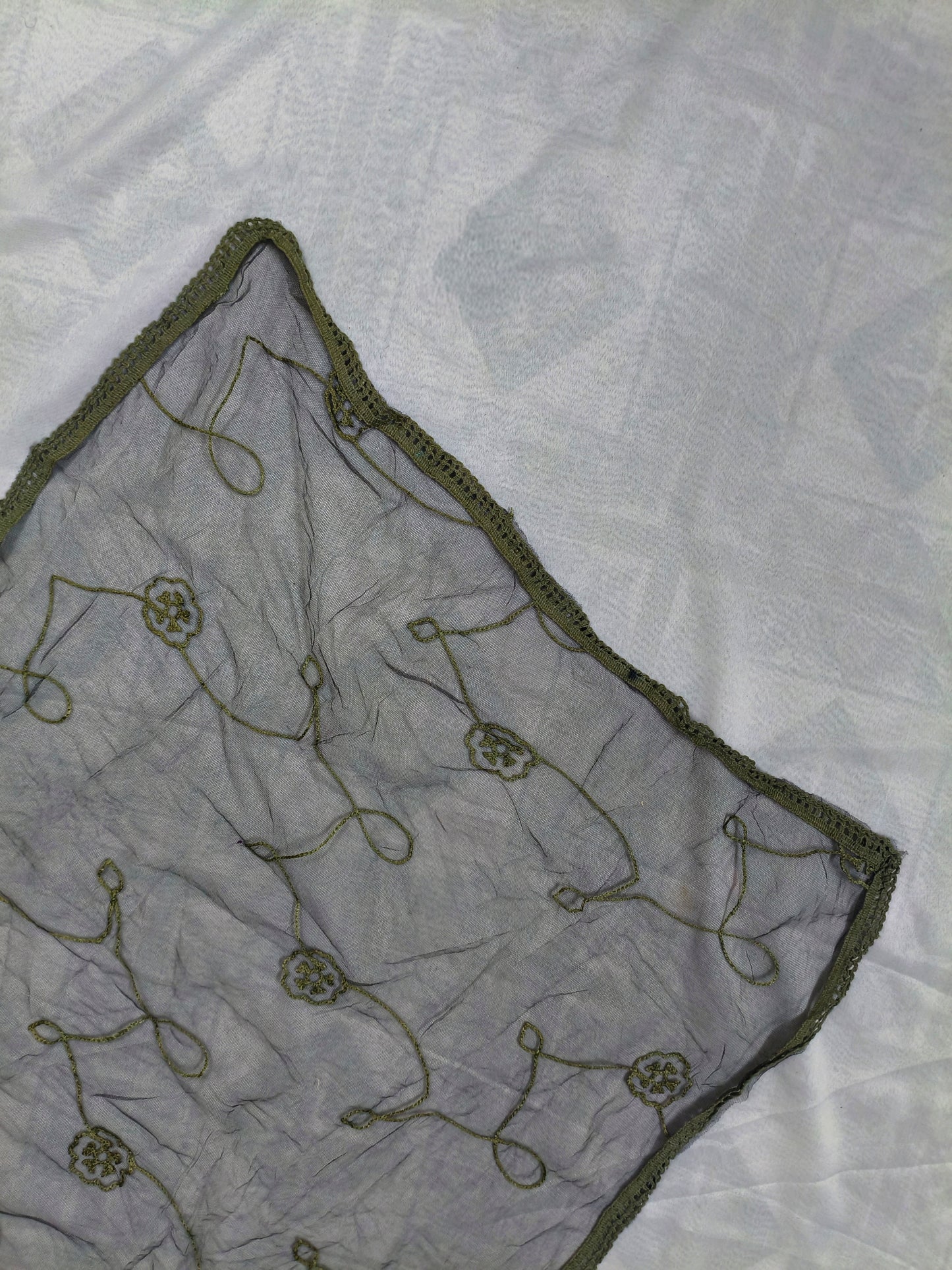 Gray 3-Piece Embroidered Kurta Set with Pant & Dupatta