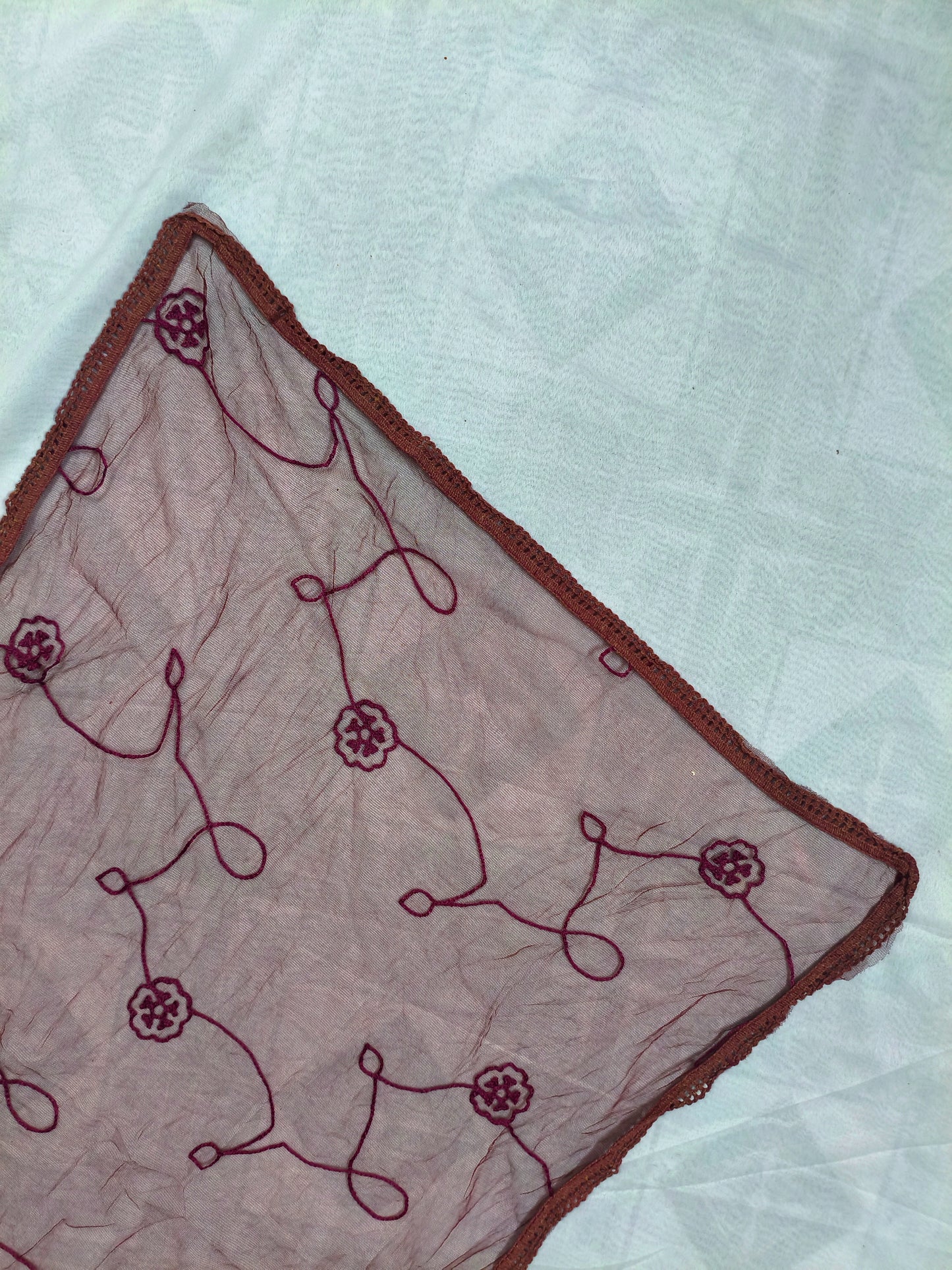 Maroon 3-Piece Embroidered Kurta Set with Pant & Dupatta