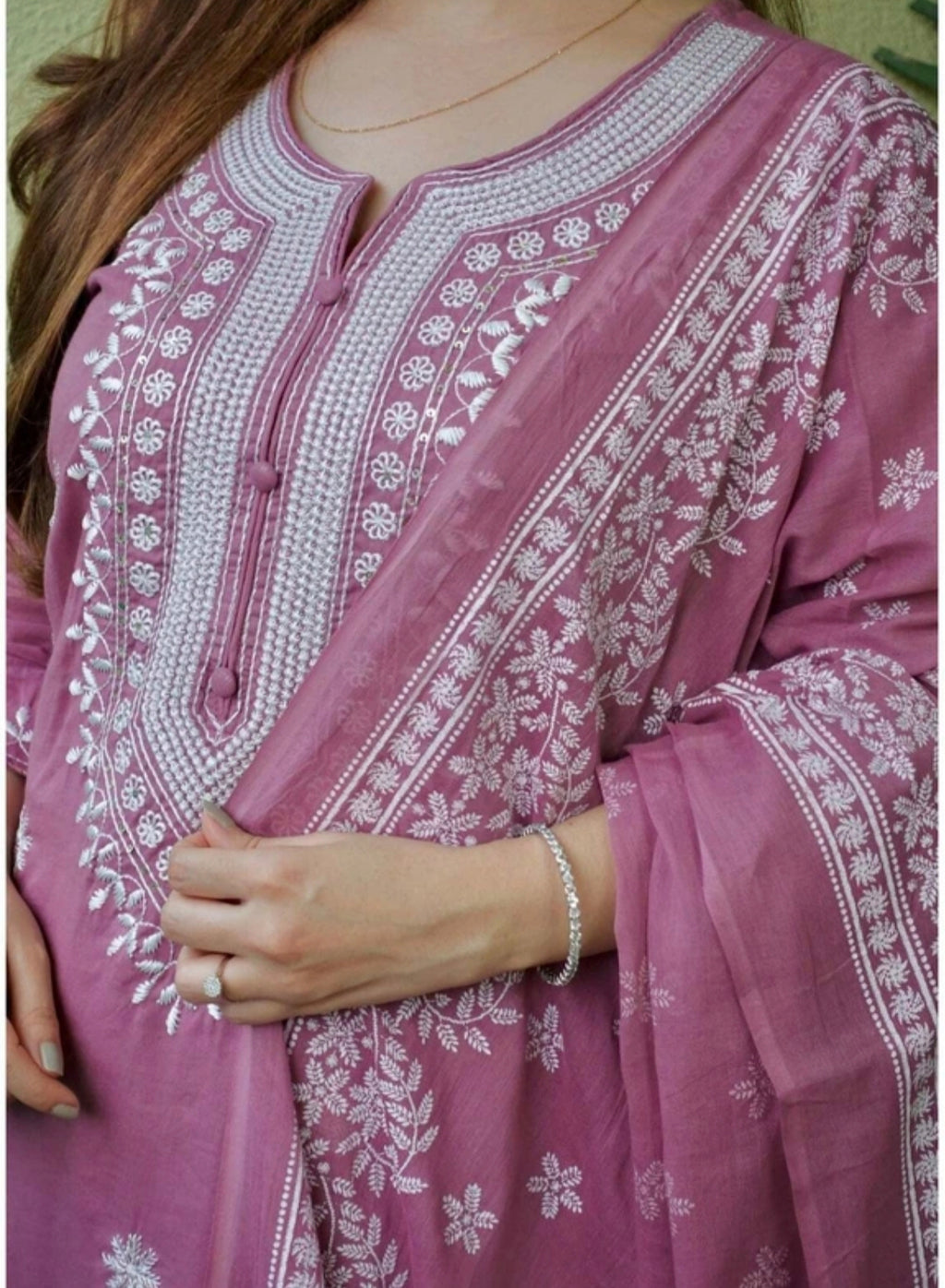 The 'Lilac Love' Suit – 3-Piece Embroidered Ensemble