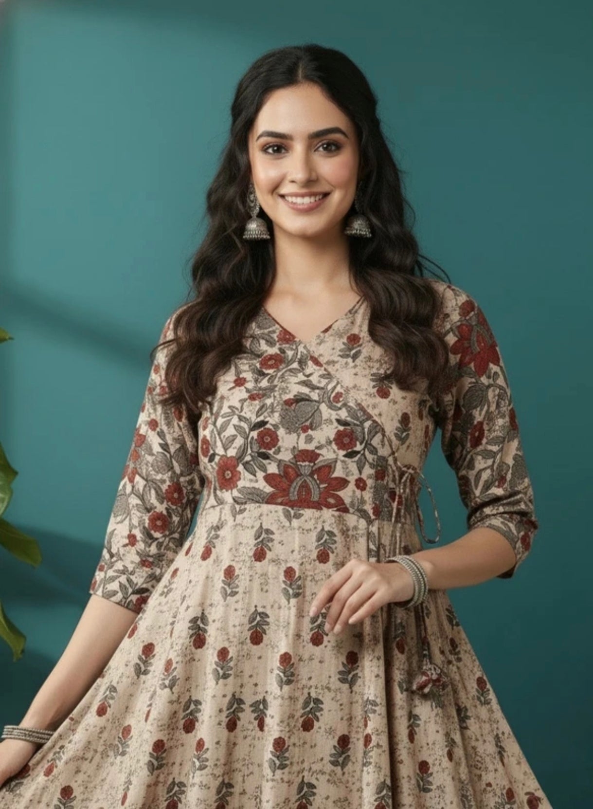 The 'Rust & Earth' Signature Angrakha Gown